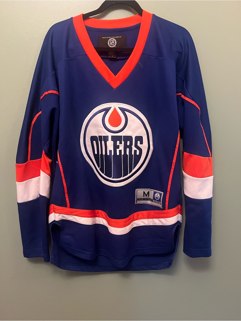 Edmonton Oilers Blue & Orange Hockey Jersey - Men's M